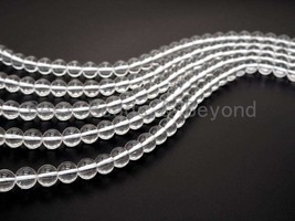 Natural Clear Quartz Round Smooth beads, 6mm/8mm/10mm/12mm Round Quartz beads, - $10.00+