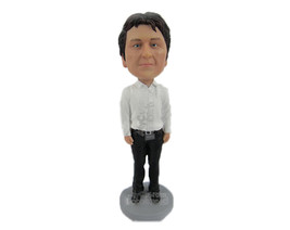 Custom Bobblehead Handsome Neat Gentleman Rocking With Ever Green Style - Leisur - £72.26 GBP