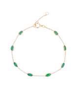 18K Natural Emerald Bracelet - £243.18 GBP