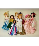 8 VINTAGE DOLLS OF THE WORLD  8&quot; TALL - £11.72 GBP