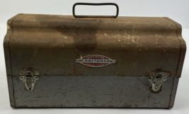 Vintage Sears Craftsman Toolbox Lunchbox Metal Storage + Handle 13&quot; Long 1950&#39;s - £38.91 GBP
