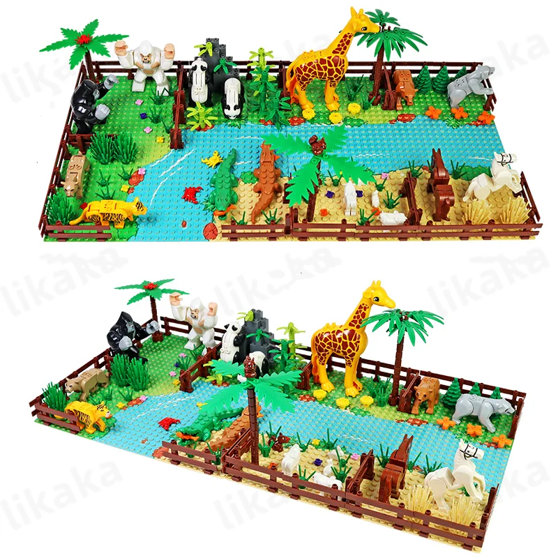 Zoo Animals Mini Classic Building Blocks for Kids Montessori Toys Compatible - £46.60 GBP