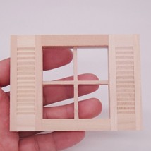AirAds Dollhouse DIY 1:12 scale Miniature Window Frame Unfinished Wood - £9.21 GBP