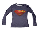 Boys Medium 8 Printed Long Sleeve SHIRT Polyester Superman Tee  - $9.89