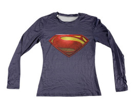 Boys Medium 8 Printed Long Sleeve SHIRT Polyester Superman Tee  - £7.87 GBP