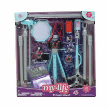My Life As Vlogger 20 Piece Accessories Play Set for 18&quot; Doll Gray/Teal ... - £30.35 GBP