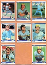 1984 1985 Fleer Milwaukee Brewers Team Lot 32 Cecil Cooper Ted Simmons B... - £5.57 GBP