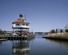 Drum Point Light lighthouse near Chesapeake Bay in Maryland Photo Print - $8.81+