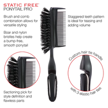 Cricket Static Free Ponytail Double-Sided Bristle Hair Brush and Comb  image 2