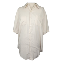 Vintage 70s Short Sleeve Button Down Shirt Size Large  - £19.46 GBP