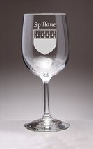 Spillane Irish Coat of Arms Wine Glasses - Set of 4 (Sand Etched) - £55.38 GBP