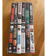 12 Action / Adventure VHS Video Tapes. All Listed. 18 Cert. - $365.25 MXN