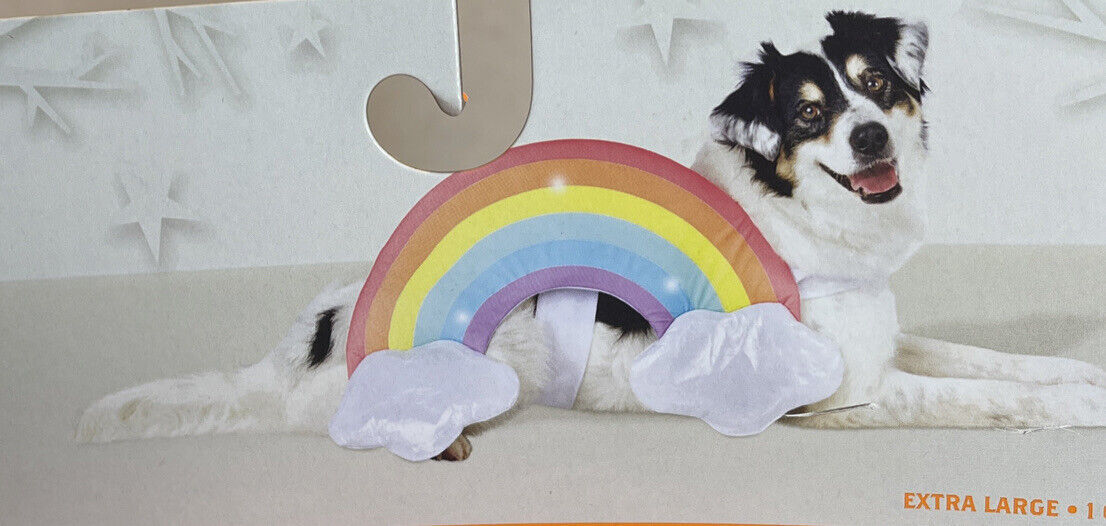 Rainbow Light Up Clouds  Dog Costume Halloween St Patrick’s Day PRIDE Sp... - $16.12