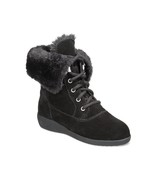Style &amp; Co. Womens 9 M Black Suede Aubreyy Faux Fur Lined Lace Up Boots ... - $39.19