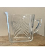 Vtg Creamer Hazel Atlas Chevron Clear Art Deco - $10.85 CAD