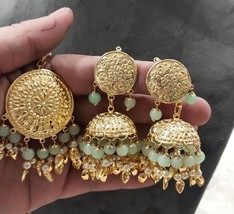 Jabells Rajasthani Banjara Tikka Earrings Gold Plated Traditional Jewlery Set q - £27.98 GBP