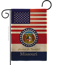 US Missouri Burlap - Impressions Decorative Garden Flag G142577-DB - £18.29 GBP