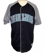 Florida Marlins Baseball Jersey Black Button-Up MLB XXL 50-52 Gray Teal ... - $31.82 CAD