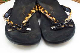Vionic Sz 8 M Brown Flip Flop Synthetic Women Sandals - £30.74 GBP