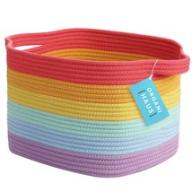 Rainbow Basket For Classroom Organization And Storage | Woven Baskets Fo... - £38.36 GBP