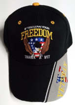 If You Love Your Freedom Thank A Veteran Embroidered Logo Military Hat C... - £6.38 GBP