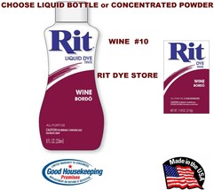 WINE color #10 RIT Fabric Clothes DYE choose Liquid Bottle or Powder Con... - $20.48+
