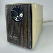 Brother Opus 990 Electric Pencil Sharpener Japan Wood Veneer Vintage Works - $12.69