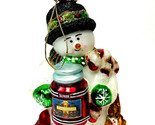 Yankee Candle Christopher Snowbrite Snowman Holding Yankee Candle Glass ... - £7.25 GBP