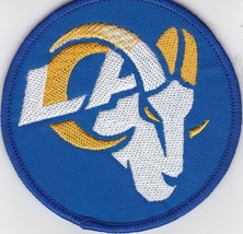 LOS ANGELES LA RAMS 3.5&quot; SEW/IRON PATCH EMBROIDERED BADGE AARON DONALD - £7.05 GBP