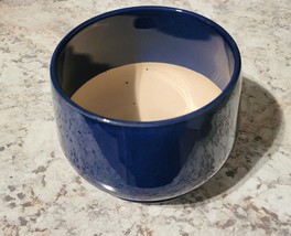 Sapphire Blue Ceramic Medium Planter with Drainage Hole and Saucer - £11.96 GBP