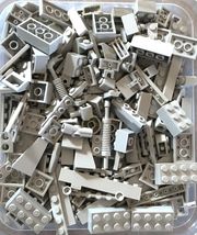 Lego 150 piece Light Grey Lego lot full of bricks, blocks Variety of Siz... - $12.95