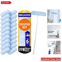 Lightweight 6 ft Extendable Duster with 20 Microfiber Pads - Compact &amp; E... - $57.37