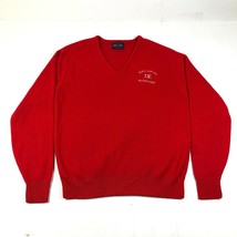 Vintage Michigan State University Mens L Red Sweater MSU Dupont Invitational IV - £22.36 GBP