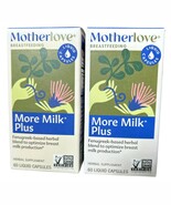 Pack Of (2) MotherLove More Milk Moringa Lactation 60 Capsules Each (120... - $373.00 MXN