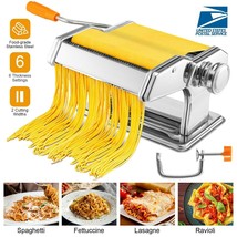 Stainless Steel Fresh Pasta Maker Roller Machine For Noodle Spaghetti Fettuccine - £46.29 GBP