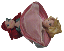 Disney Parks ARIEL & AURORA Sleeping Beauty Topsy Turvy Flip Doll 15" - $11.86
