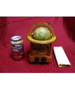 Vintage Old World Desk Wood Globe With Zodiac Signs and Working Radio - $37.61