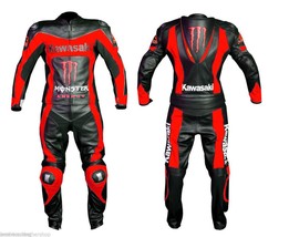 RED Motorcycle RACING Leather Suit Jacket Hump Pants For Kawasaki alll sizes - £223.71 GBP