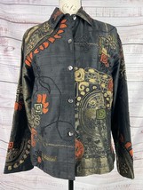 Chicos 0 Silk Jacket Womens S Long Sleeve Appliques Embroidery Cording I... - £35.45 GBP