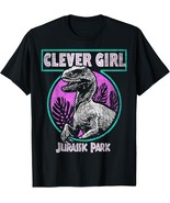 Jurassic Park Distressed Clever Girl Purple Raptor Print Black T-Shirt s... - $18.05