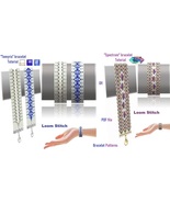 Tutorial Cuff Bracelet Loom Stitch Patterns, Seed beads Preciosa, PDF fa... - $6.00+