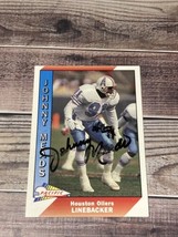 Johnny Meads Signed 1991 Pacific #180 Card Houston Oilers Autograph - £3.18 GBP