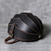 Luufan Personality Beetle Backpack Men Women Small Genuine Leather Daypack Schoo - £134.02 GBP