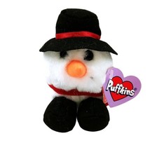 Puffkins Flurry Snowman Bean Bag Plush 4&quot;  Ages 3+ Tags 1997 Style 6669 - £4.69 GBP