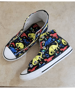 converse junior colorful dinosaur sneaker kid size 2 high top - $25.00