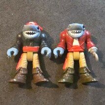 Imaginext Lot of 2 Pirate Shark Captain Deckmate Loose Figures Fisher Pr... - $11.59
