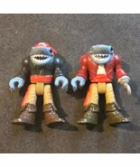 Imaginext Lot of 2 Pirate Shark Captain Deckmate Loose Figures Fisher Pr... - $213.43 MXN