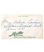 1980s Minott&#39;s Flowers Portland Maine Envelope Tag Empty Maine Med Cente... - $19.99
