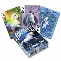 Bicycle Unicorn Playing Cards Deck Blue Anne Stokes &amp; John Woodward NEW - £8.13 GBP