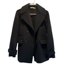 Vince Melton Peacoat Jacket Black Wool Cashmere Double Breasted Button S... - £62.95 GBP